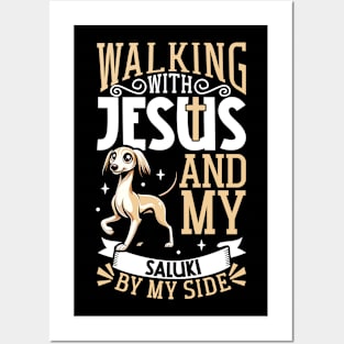 Jesus and dog - Saluki Posters and Art